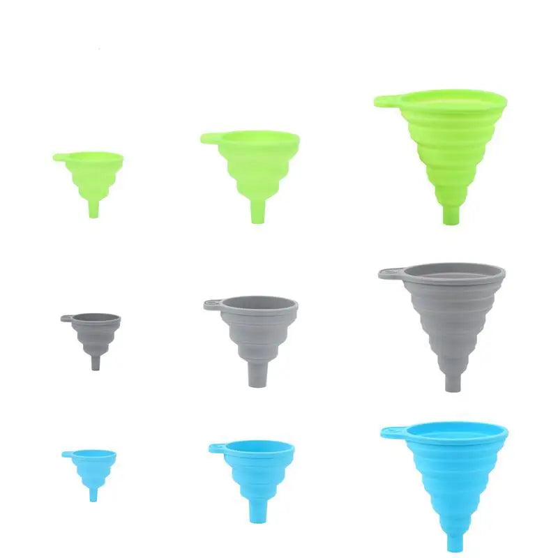 3-Piece Collapsible Silicone Funnel Set