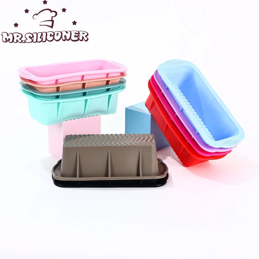 3D Rectangle Silicone Baking Mould - Non-Slip Cake Pan Available in 10 Colours