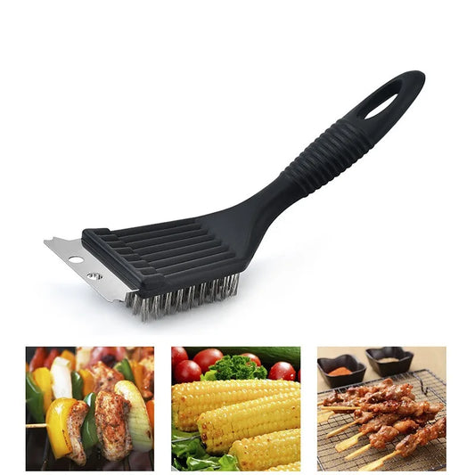 Stainless Steel BBQ Grill Cleaning Brush - Durable and Easy-to-Use Tool for Removing Tough Residue