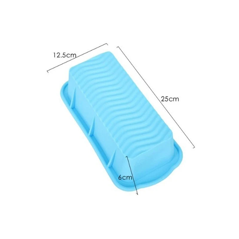 3D Rectangle Silicone Baking Mould - Non-Slip Cake Pan Available in 10 Colours