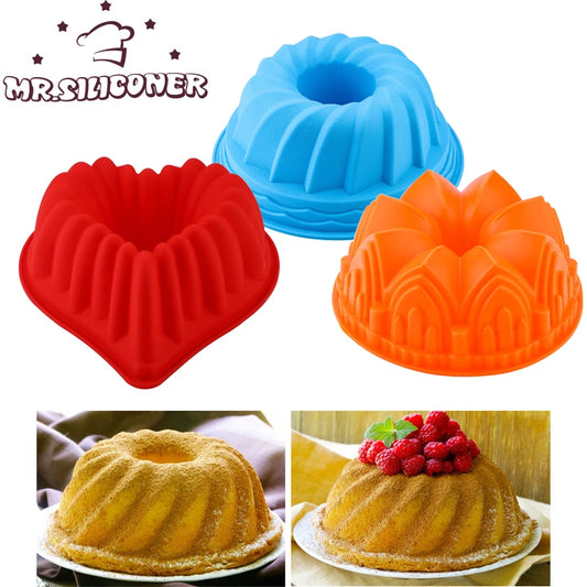 3D Shape Silicone Pastry Mould - Random Colour for DIY Baking, Mousse, and Desserts