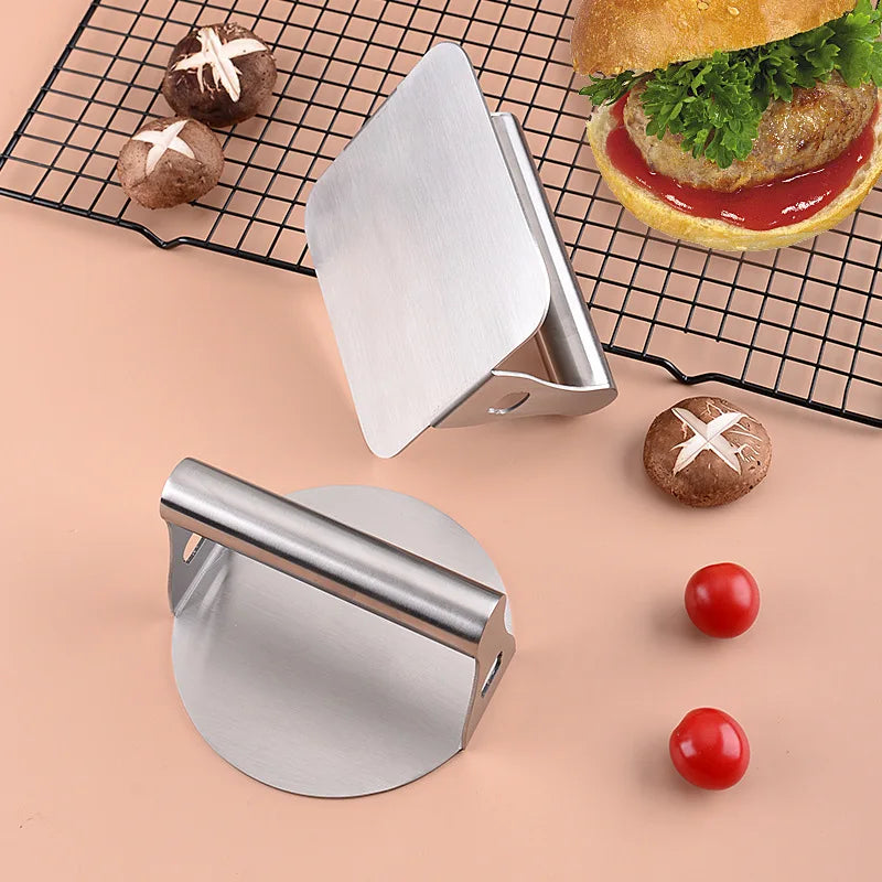 Professional Smash Burger Press - 304 Stainless Steel Non-Stick Patty Maker for Heat-Resistant Griddle Cooking