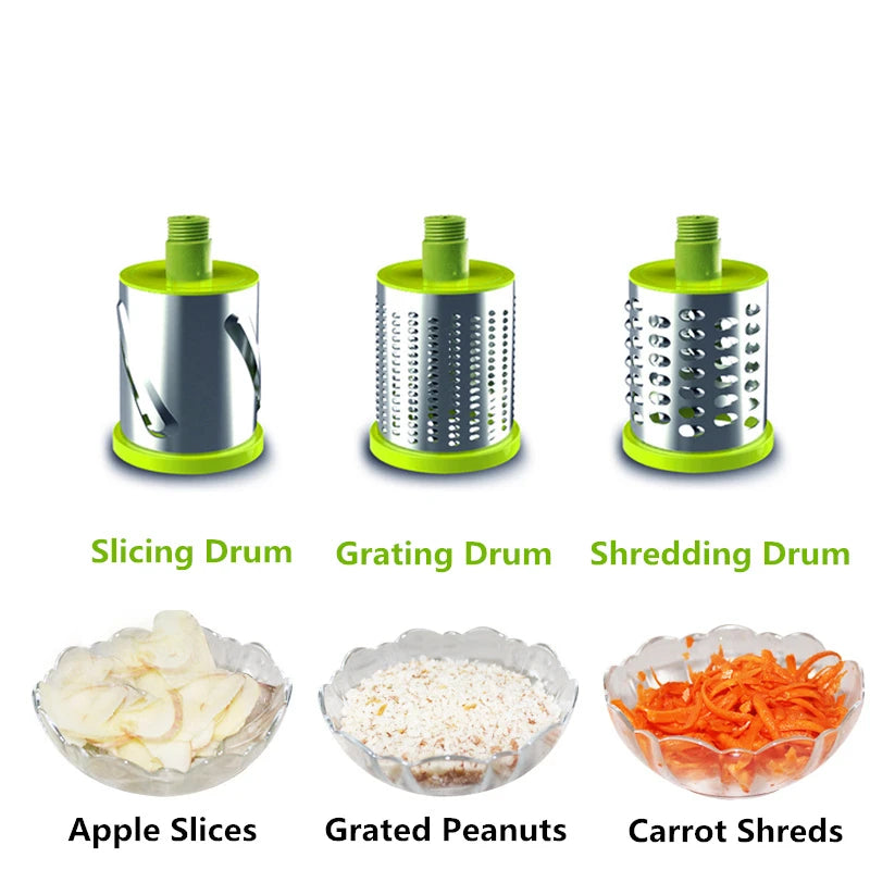 LMETJMA Rotary Spiralizer & Vegetable Slicer - Cheese Grater, Zucchini Noodle Maker, and Spaghetti Spiralizer