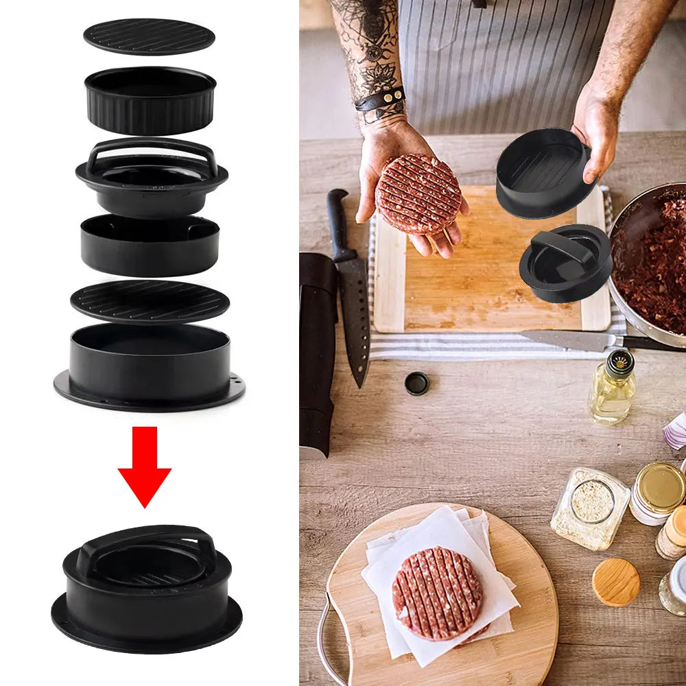 GrillMaster Hamburger Press - Stuffed Burger Mould