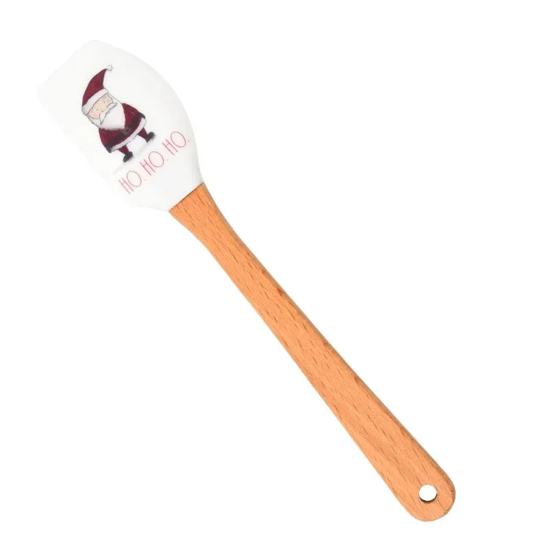 Mini Silicone Spatula - Colourful Baking and Cake Decorating Tool with Wooden Handle