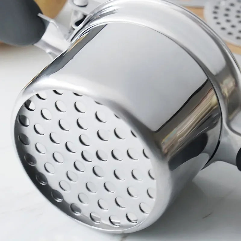 Stainless Steel Potato Masher and Ricer - Perfect for Mashed Potatoes, Purees, and Juicing Fruits and Vegetables