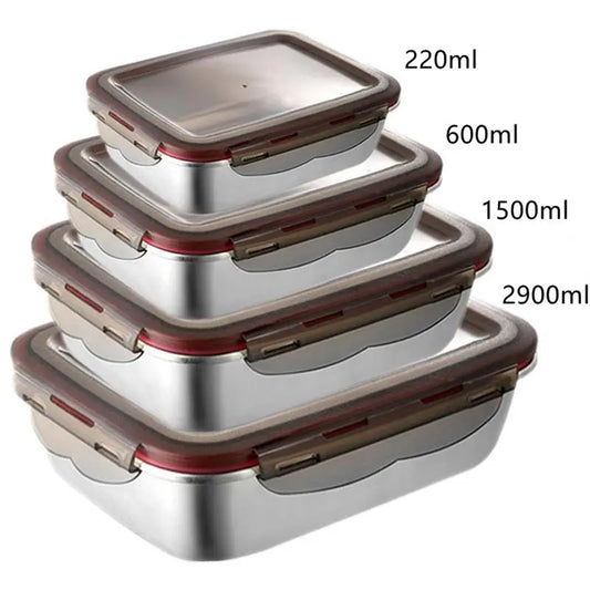 304 Stainless Steel Leakproof Bento Lunch Box - Durable Travel & Storage Container