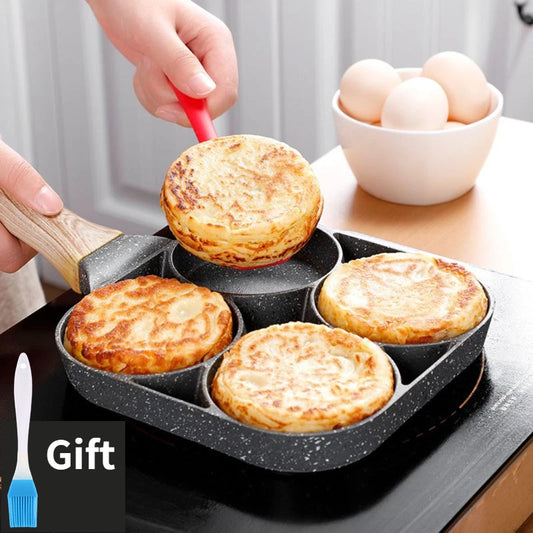 Breakfast Buddy 4-in-1 Non-Stick Pan - Perfect for Omelettes, Pancakes, Eggs, and More