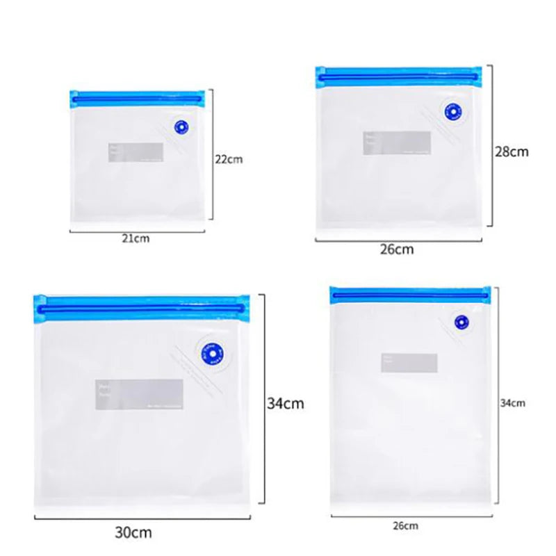 Reusable Vacuum Food Storage Bags -  10 Pack